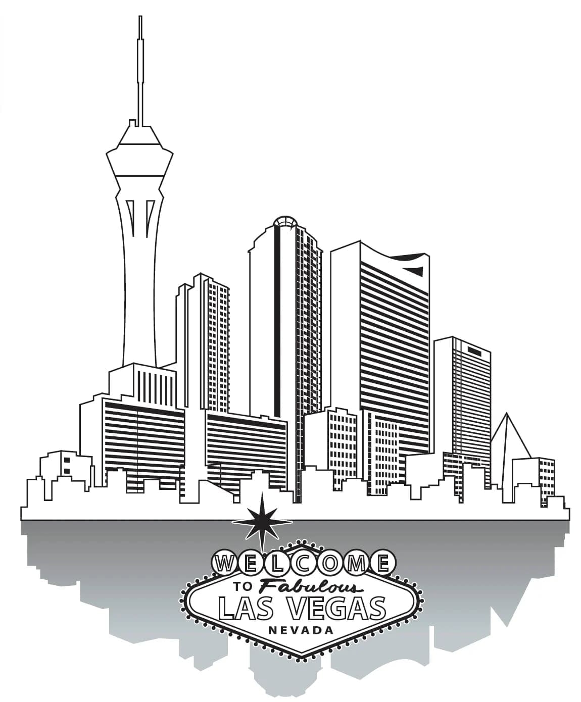 Welcome To Fabulous Las Vegas Nevada Coloring Page Download Print Or Color Online For Free