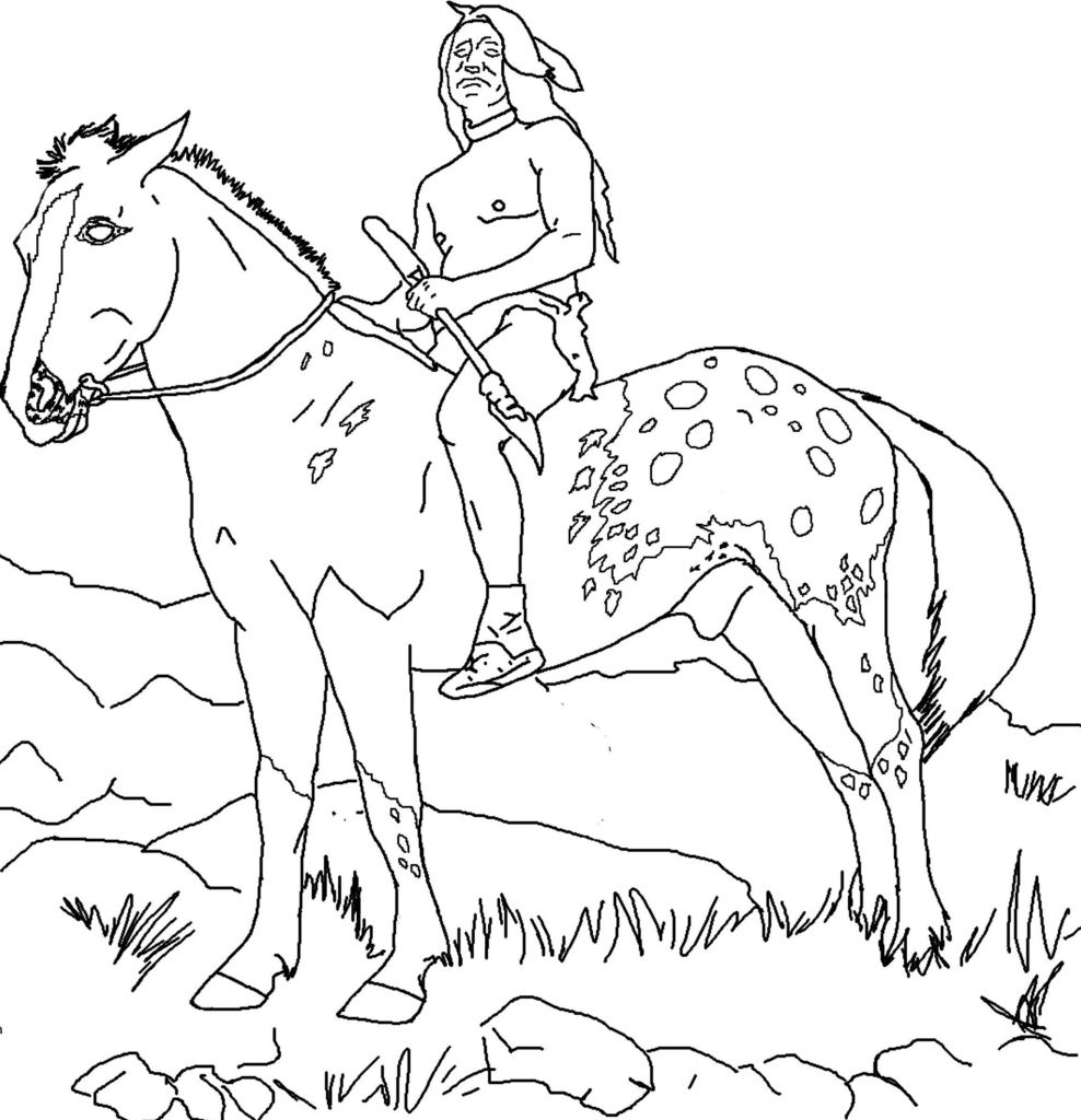 Western Horse Printable Coloring Pages