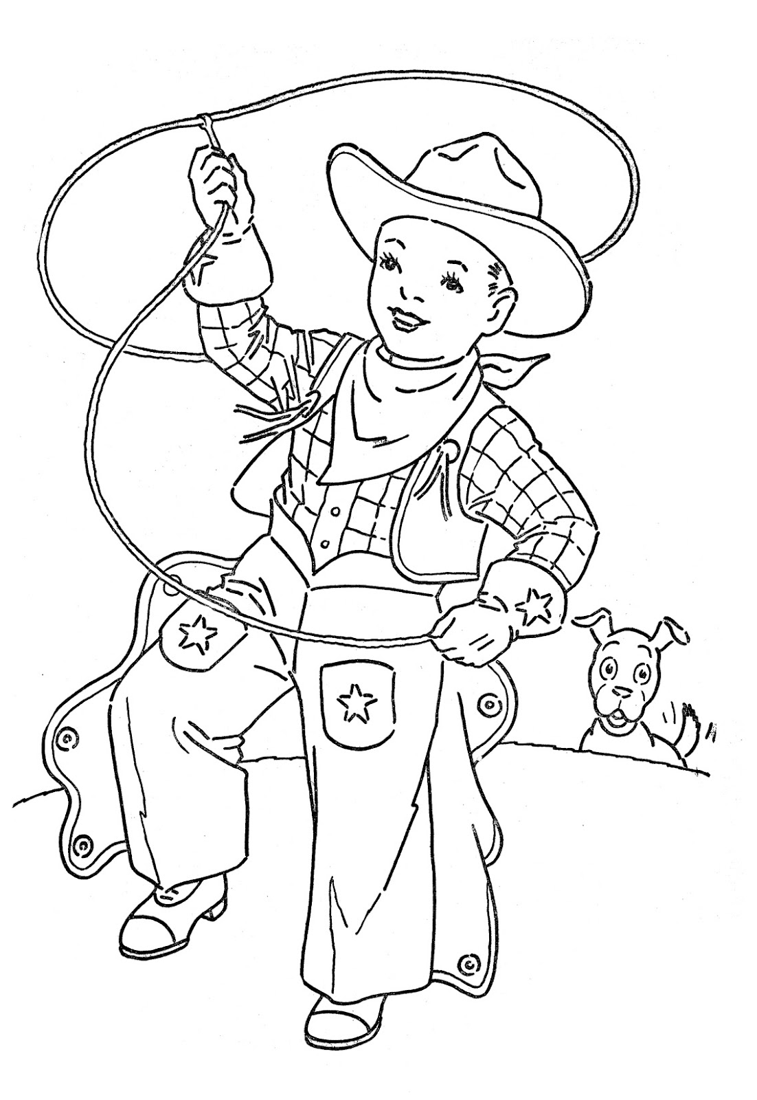 Western Coloring Page Free Printable