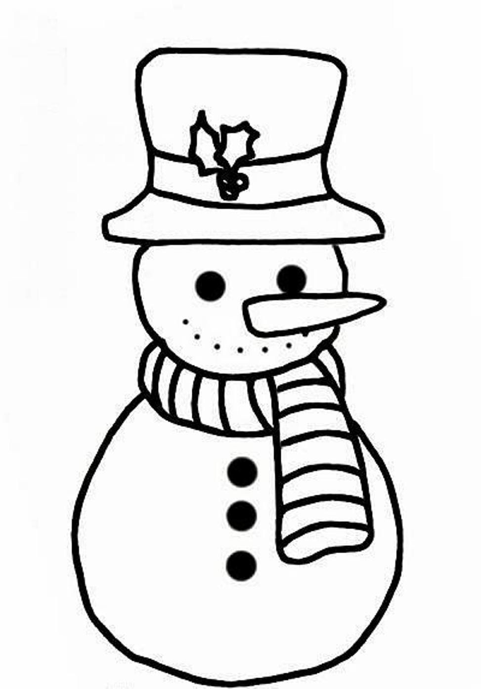 Winter Coloring Simple Snowman Coloring Pages For Kids Free Snowman Coloring Pages For Kids