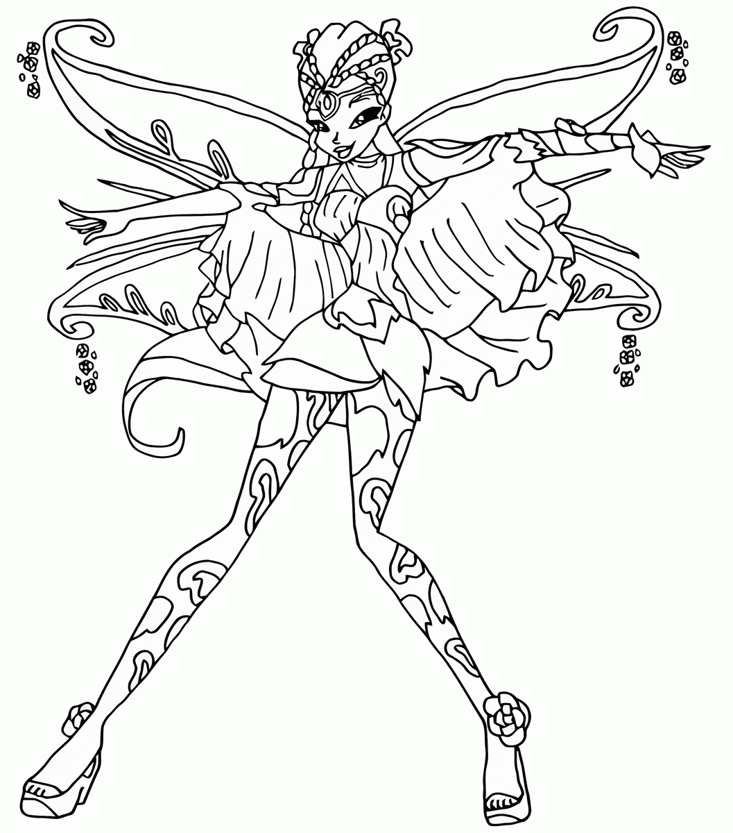 Winx Club Bloomix Coloring Pages To Download And Print For Free