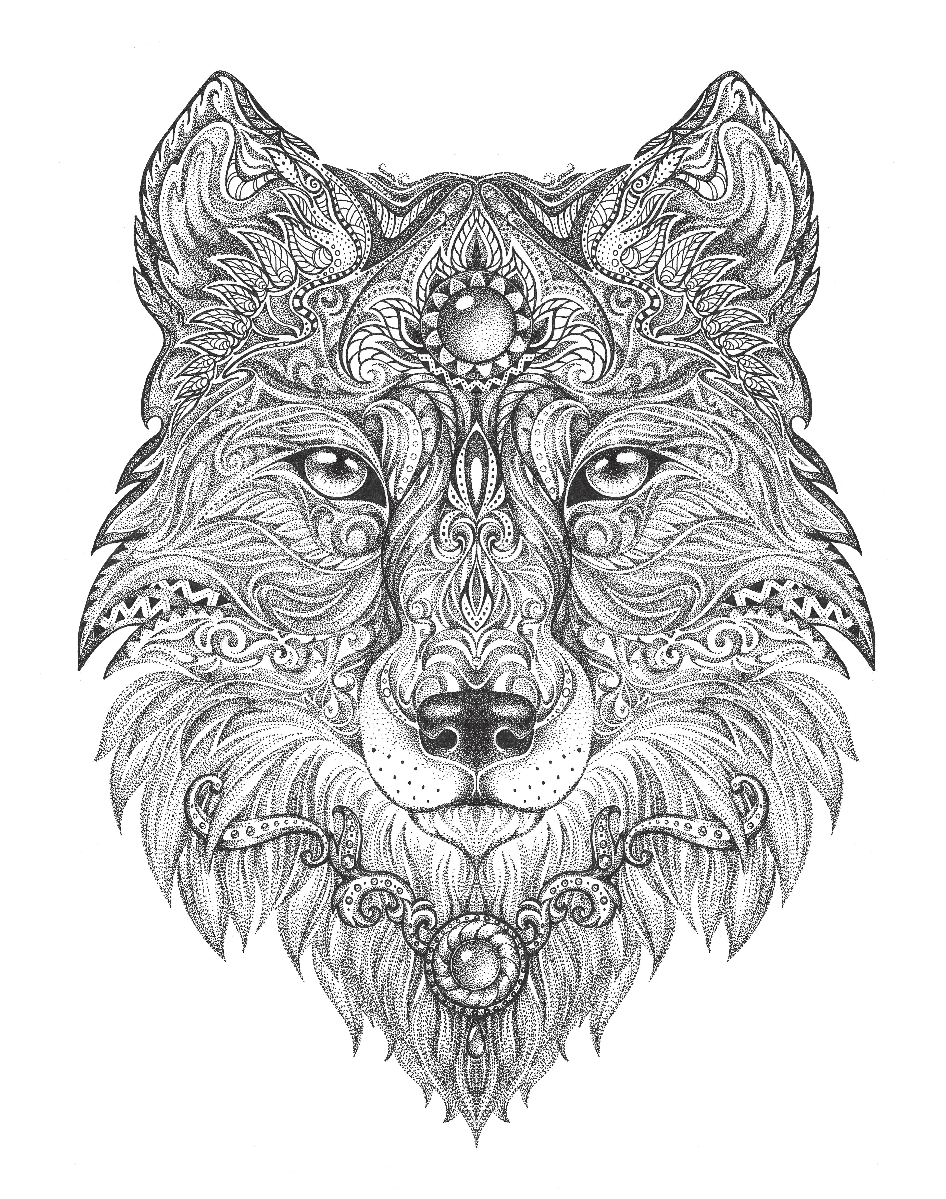 Wolf Adult Colouring Page Colouring In Sheets Art Craft Art Supplies I Eckersleys