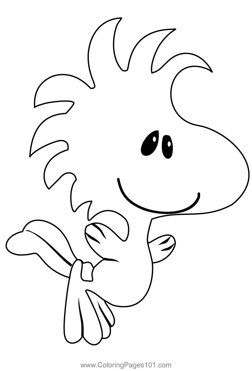 Woodstock From The Peanuts Movie Coloring Page For Kids Free The Peanuts Movie Printable