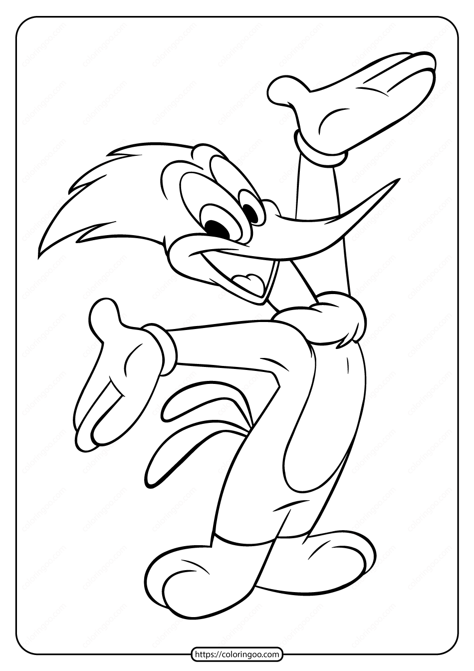 Woody Woodpecker Coloring Pages Archives Page 3 Of 3