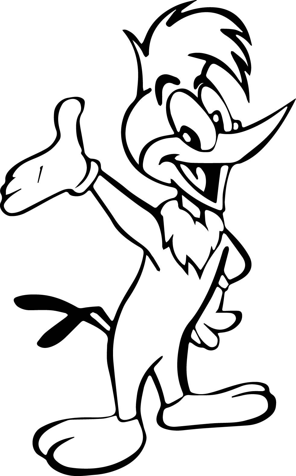 Woody Woodpecker Coloring Pages Wecoloringpage Cartoon Coloring Pages Cartoon Drawings