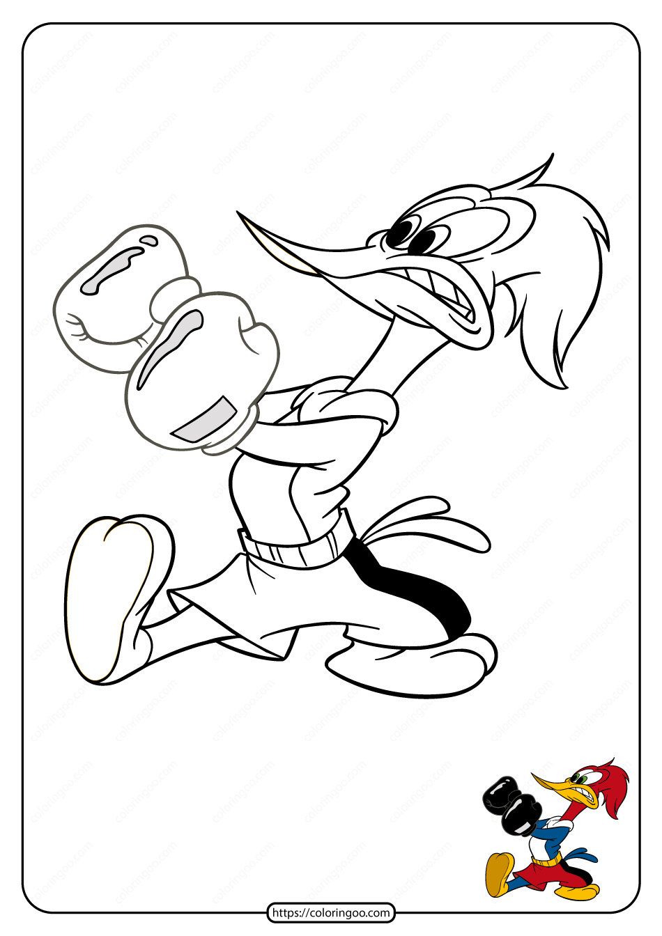 Woody Woodpecker Printable Coloring Pages Coloring Pages