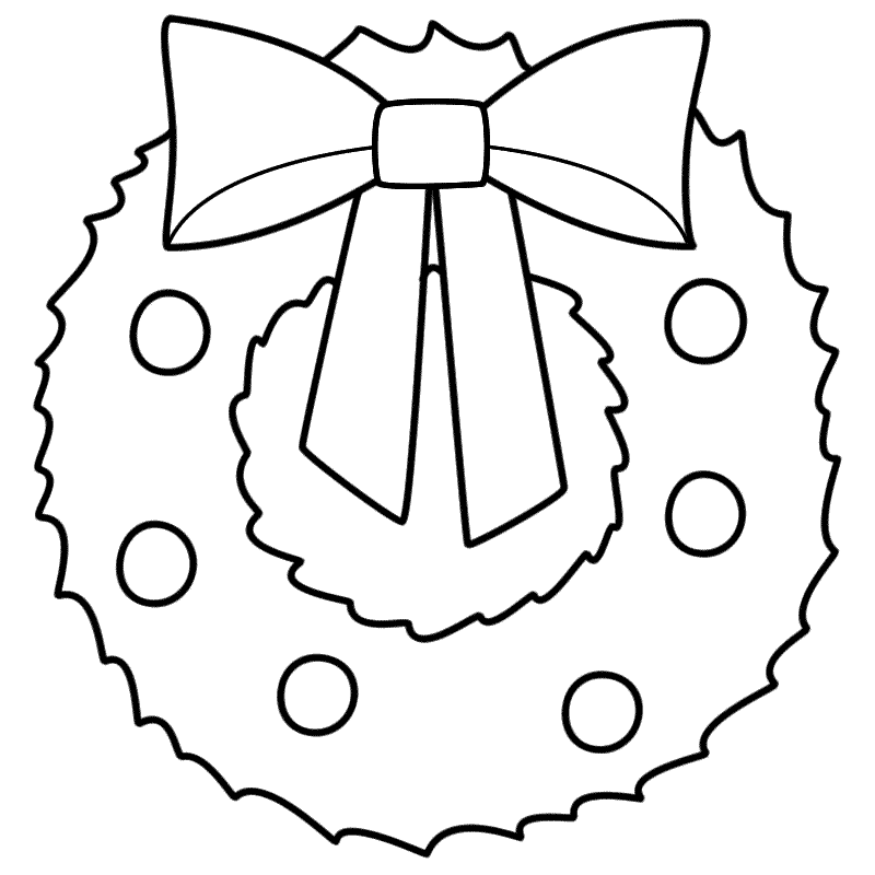 Wreath Coloring Pages Printable Free