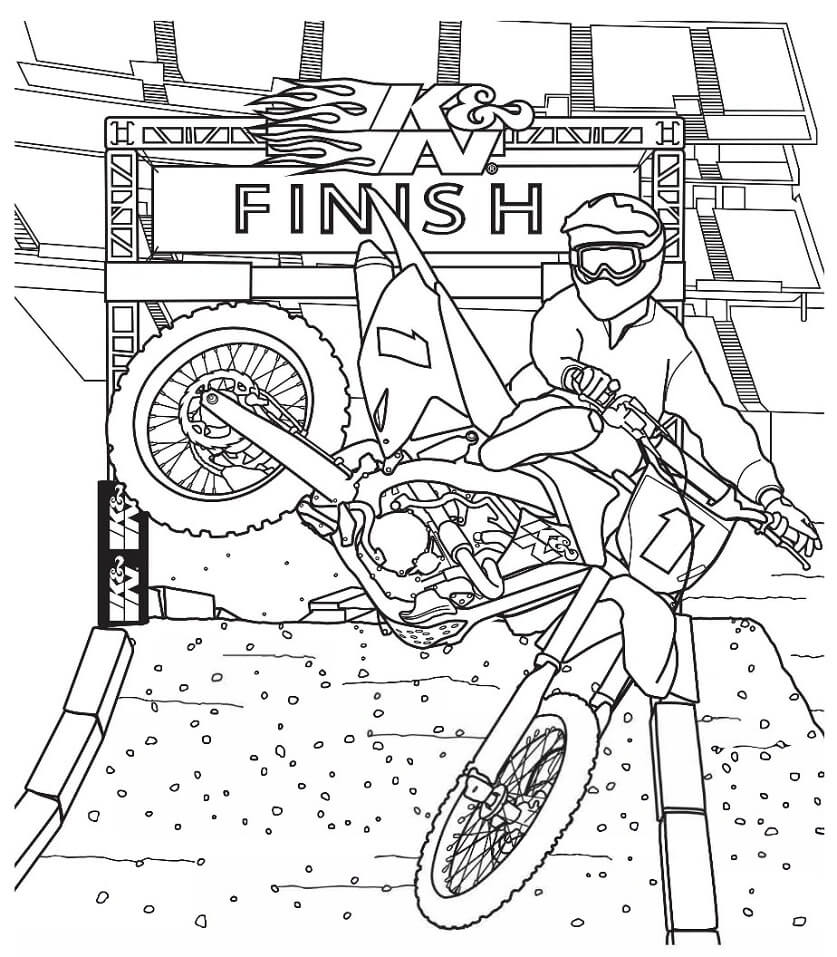 Yamaha WR 250F Dirt Bike Coloring Page Free Printable Coloring Pages For Kids