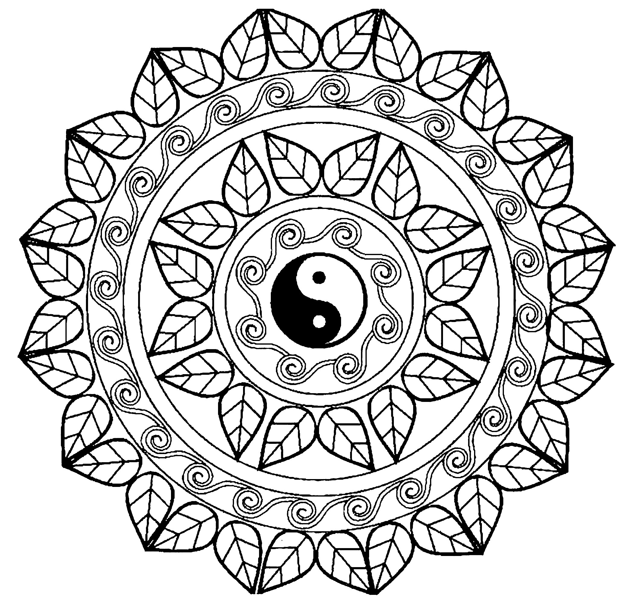 Yin Yang Coloring Pages At GetColorings Free Printable Colorings Pages To Print And Color