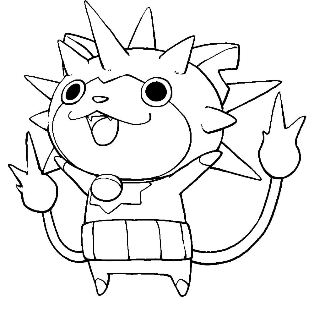 Yo Kai Printable Coloring Pages