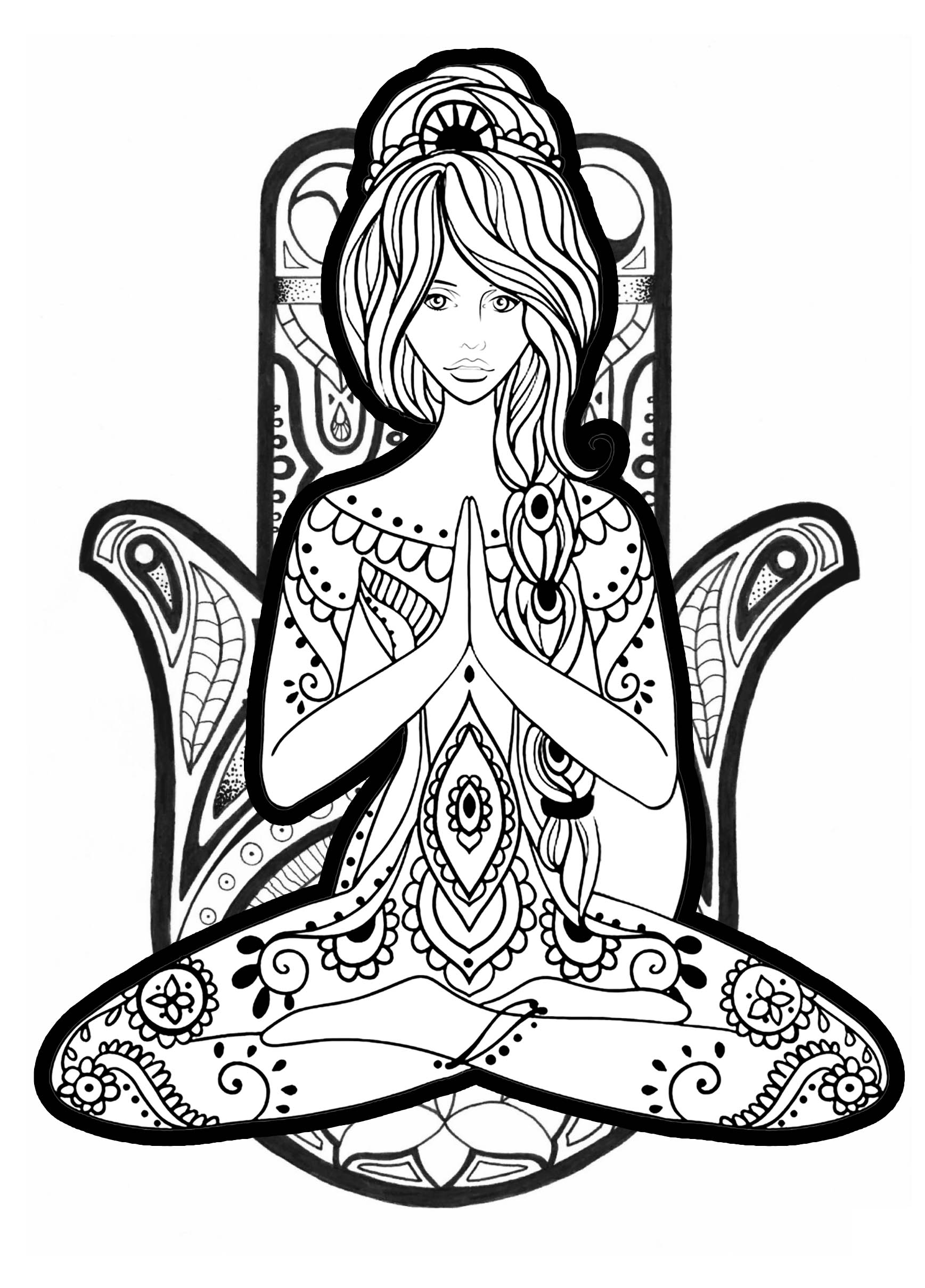 Free Printable Yoga Coloring Pages