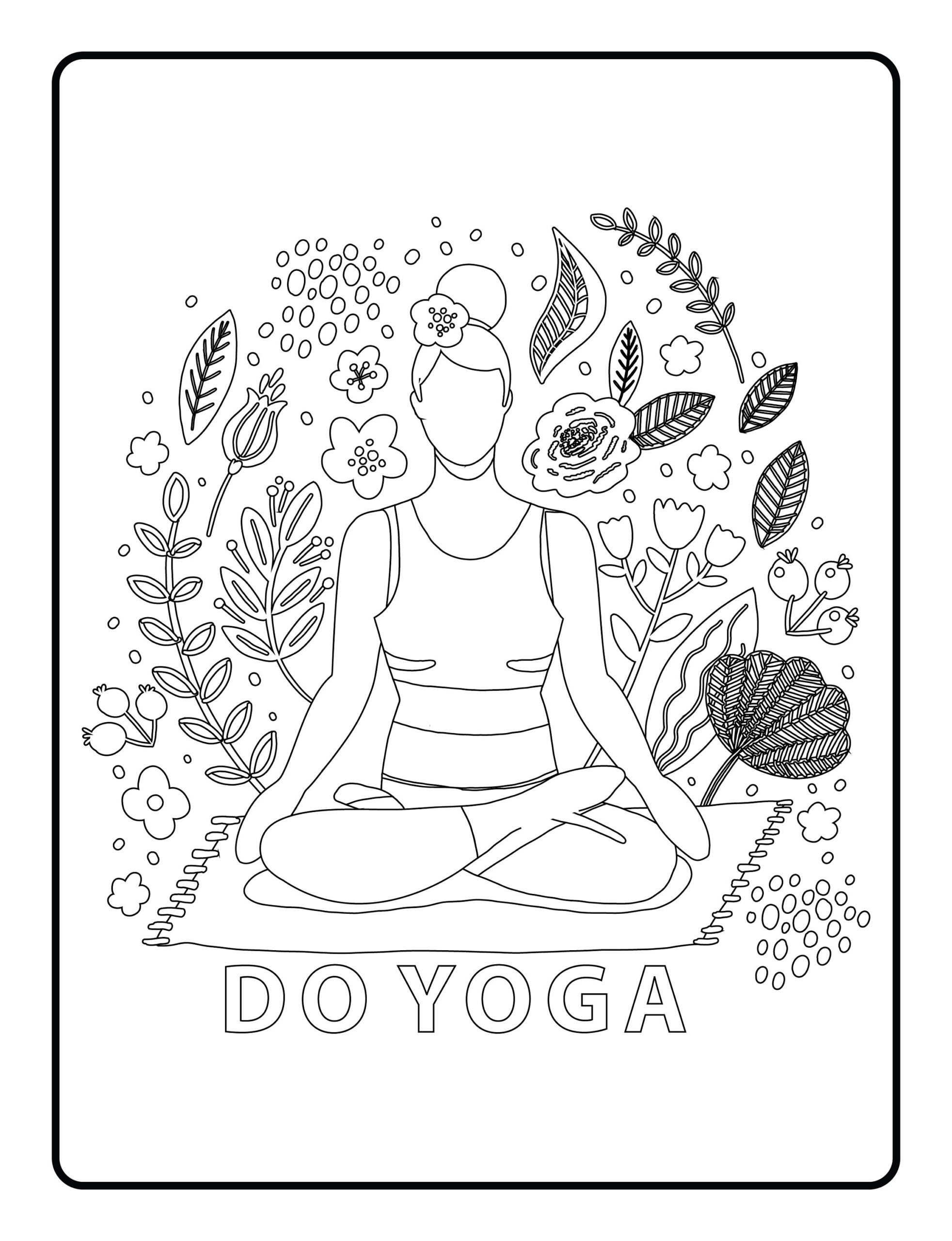 Yoga Coloring Pages Free Printables