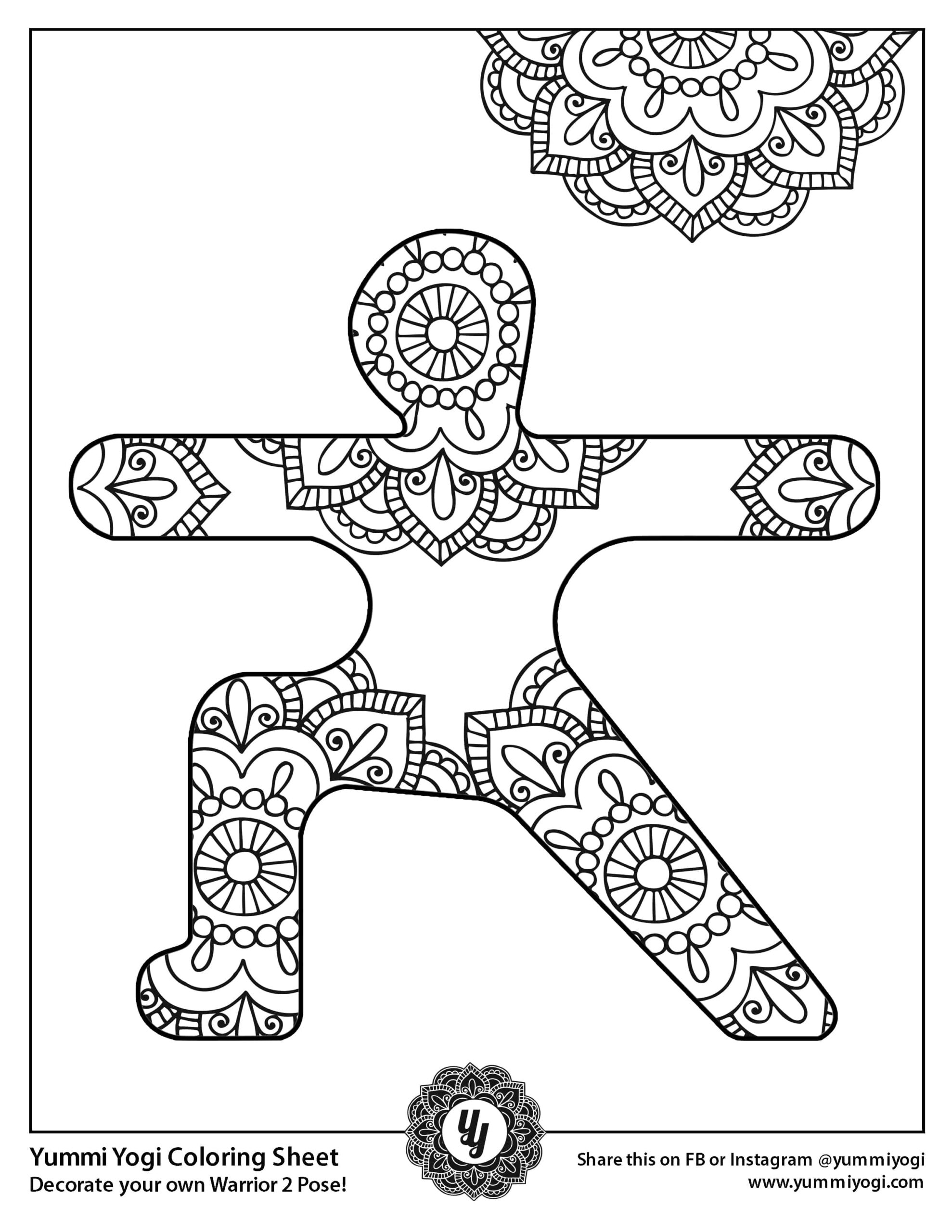 Yoga Poses Coloring Pages Printable Coloring Pages