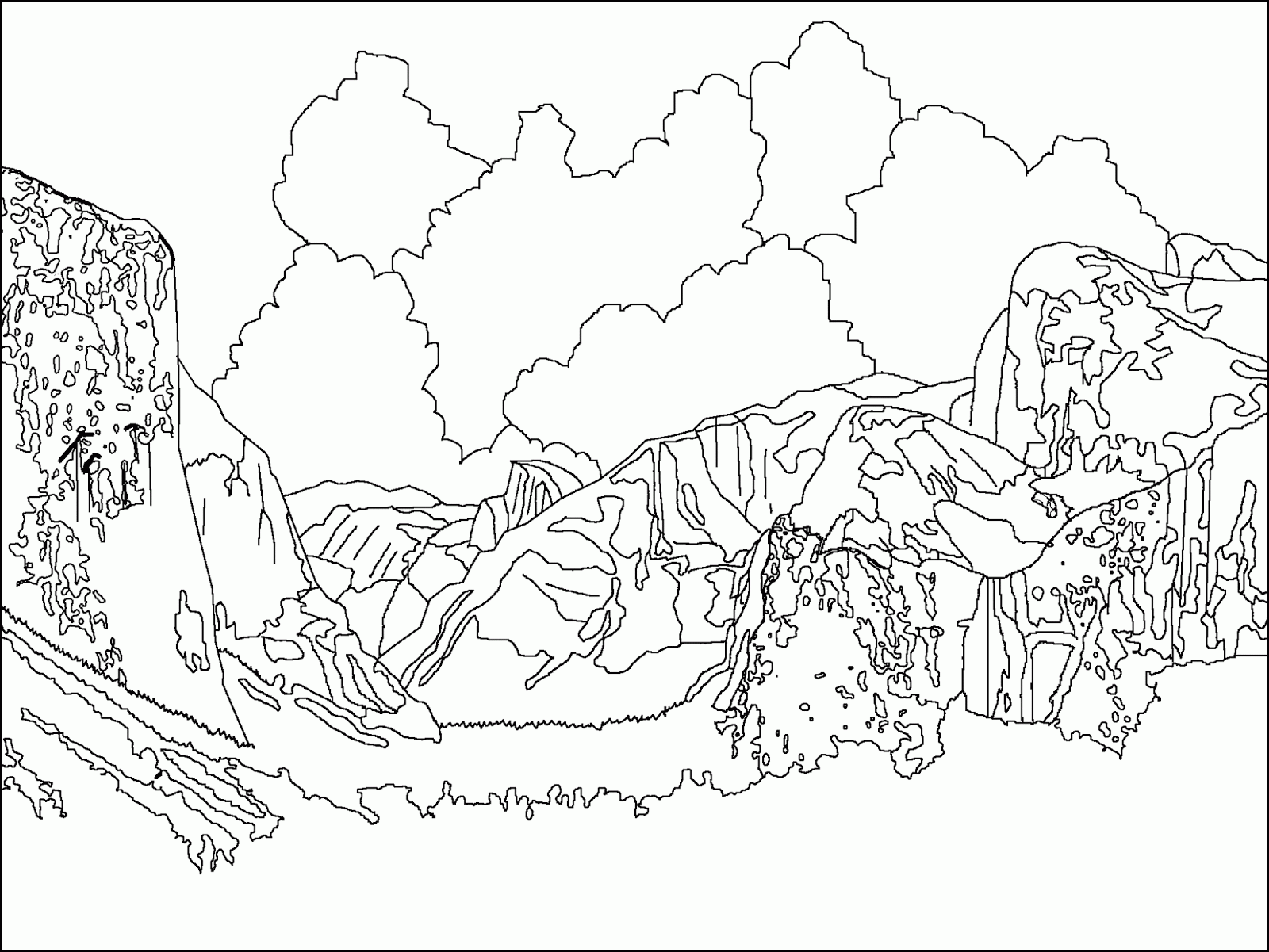 Yosemite National Park Coloring Pages