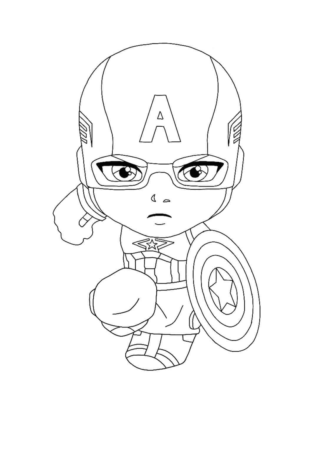 Young Captain America Coloring Pages 2 Free Printable Coloring Sheets 2021