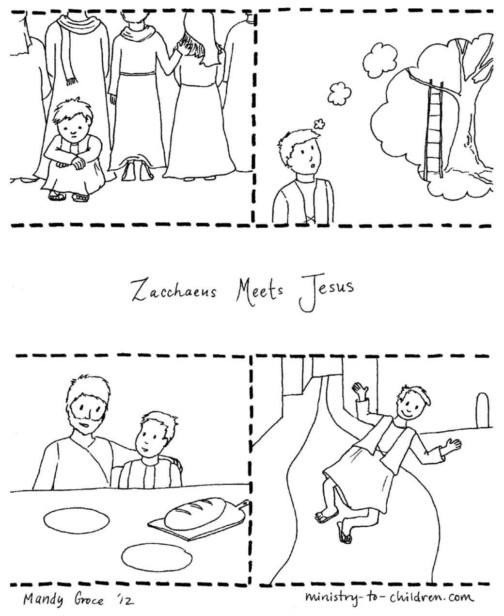 Free Printable Coloring Pages Zacchaeus