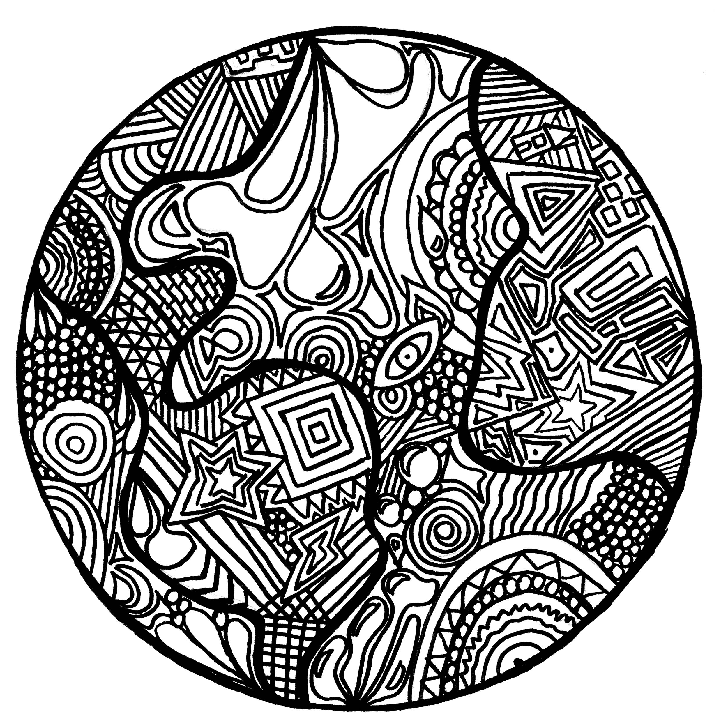 Zentangle To Download For Free Zentangle Coloring Pages For Kids