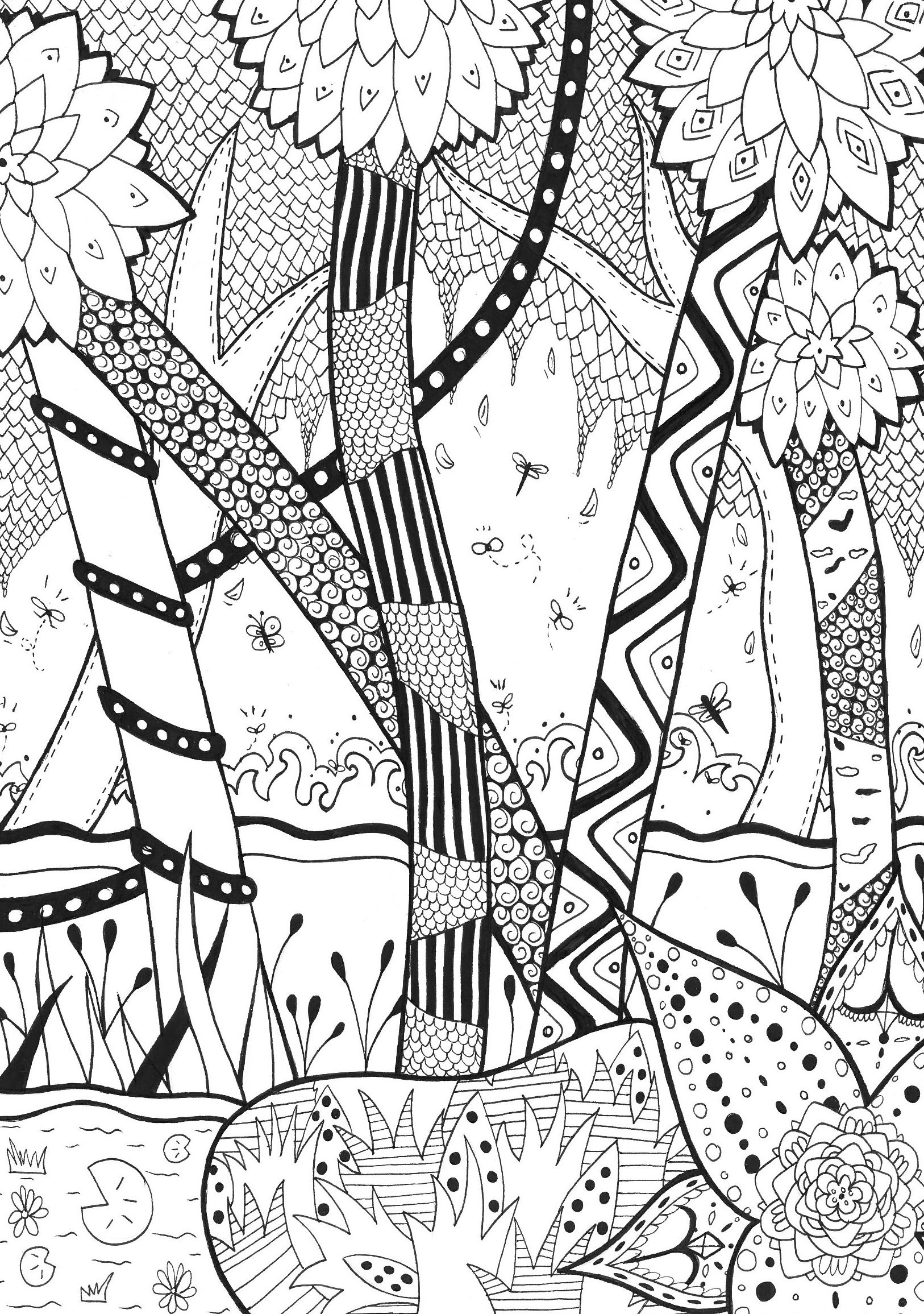Zentangle To Print For Free Zentangle Coloring Pages For Kids