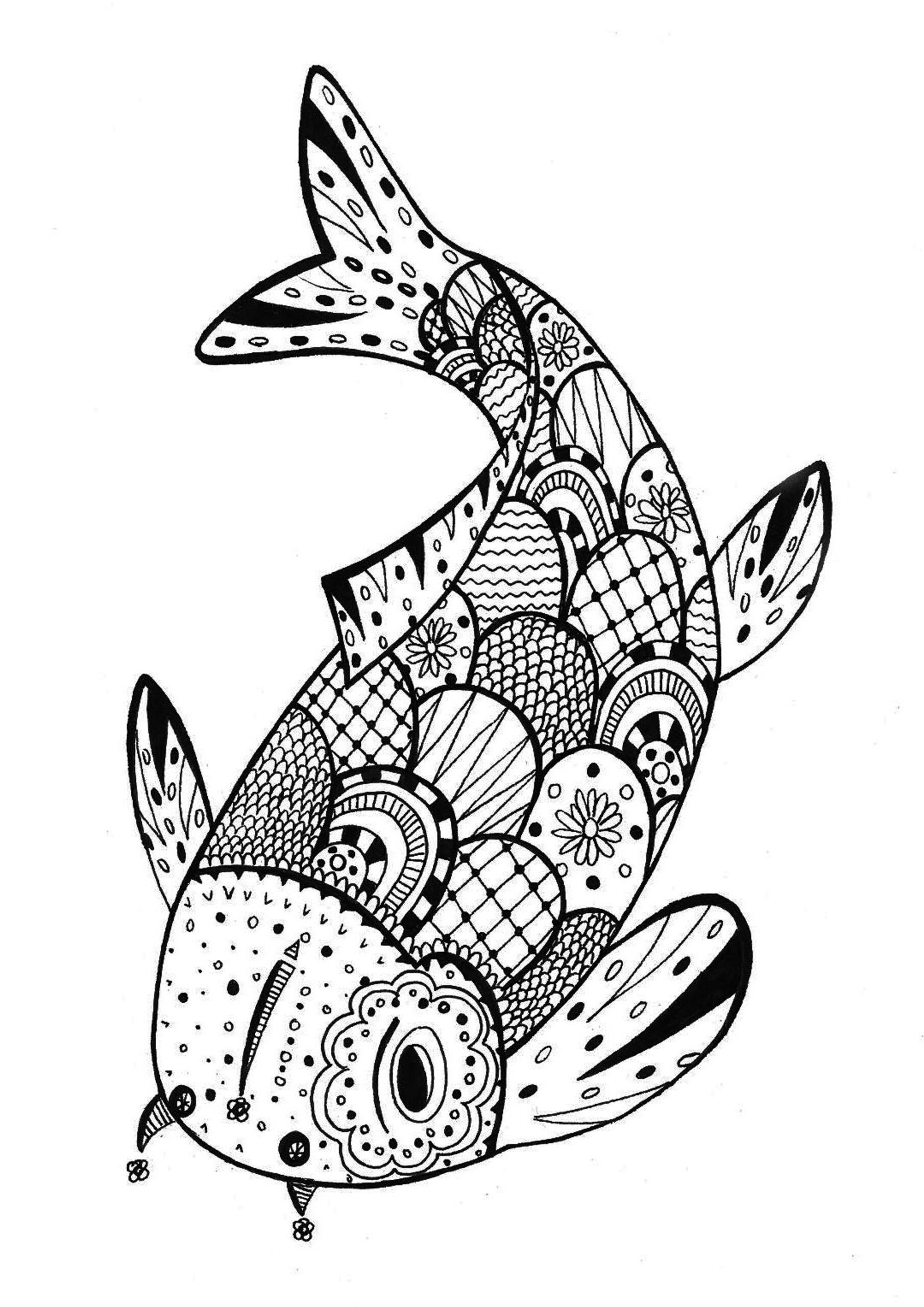 Zentangle To Print For Free Zentangle Coloring Pages For Kids