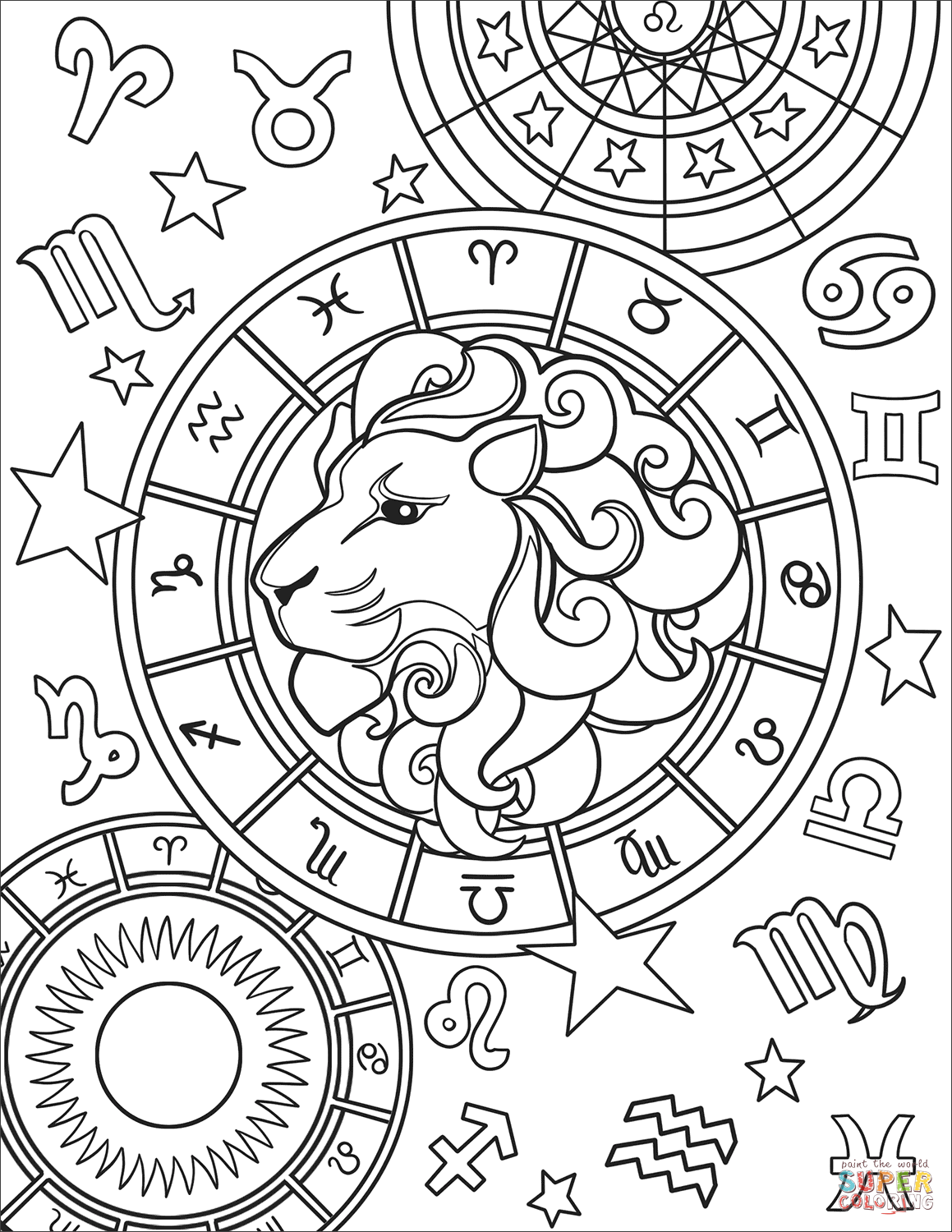Free Printable Zodiac Coloring Pages