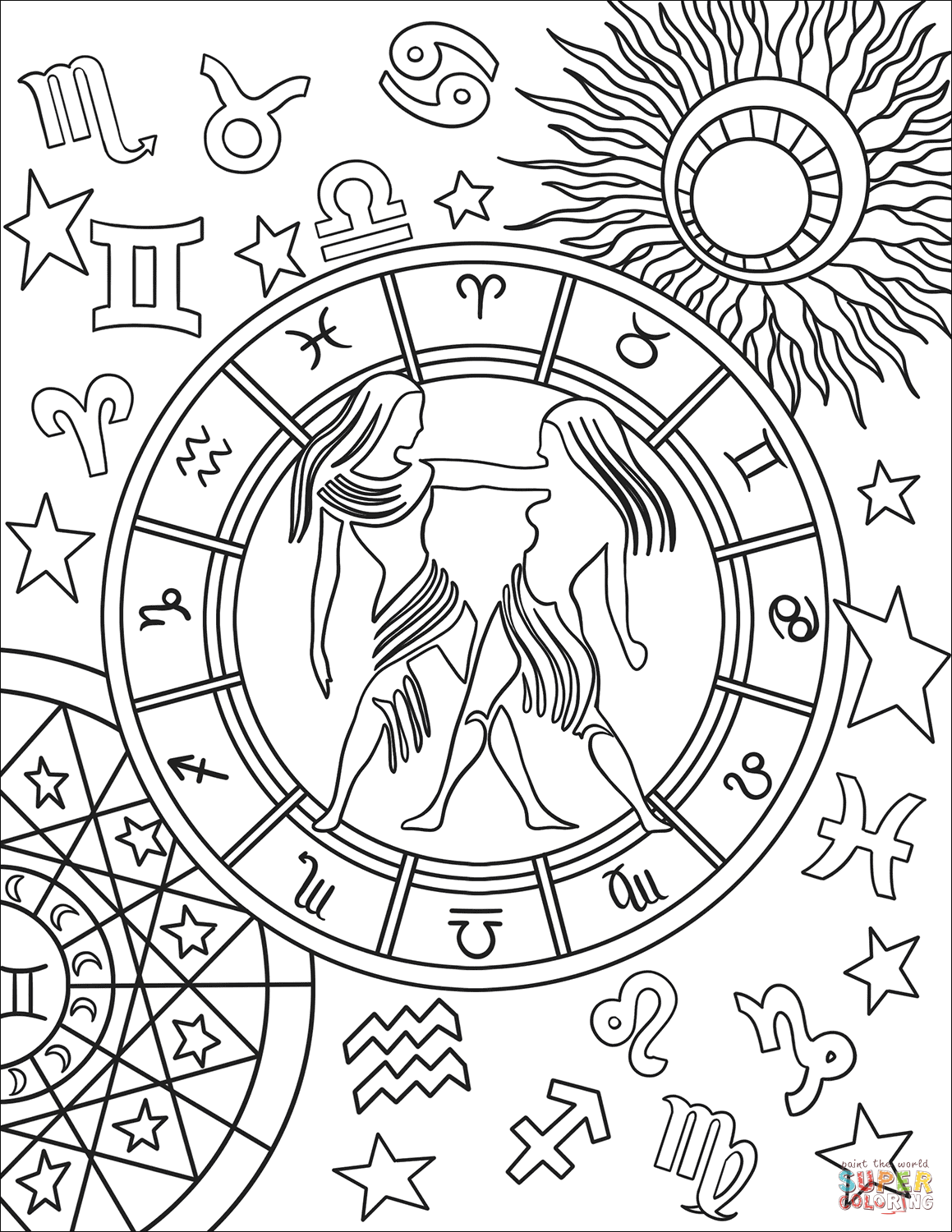 Zodiac Coloring Pages