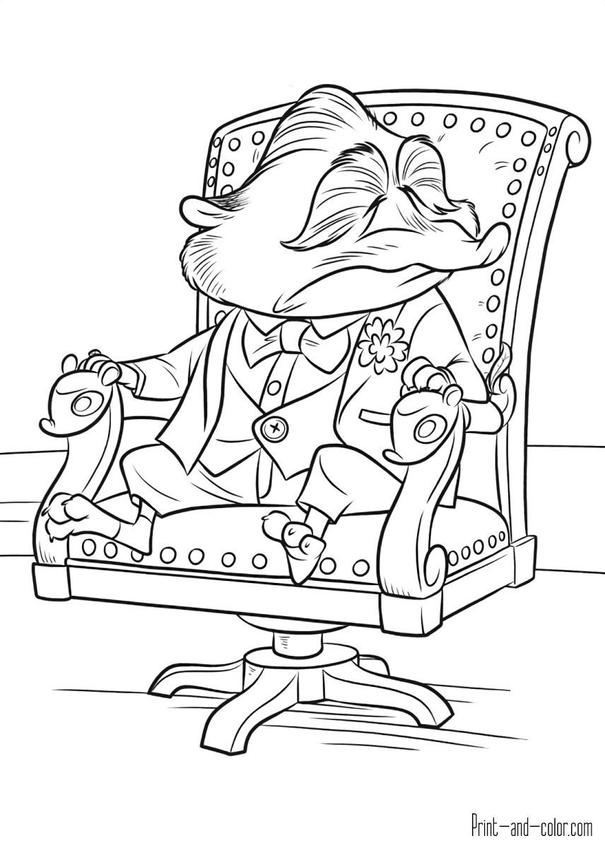 Zootopia Coloring Pages Print And Color