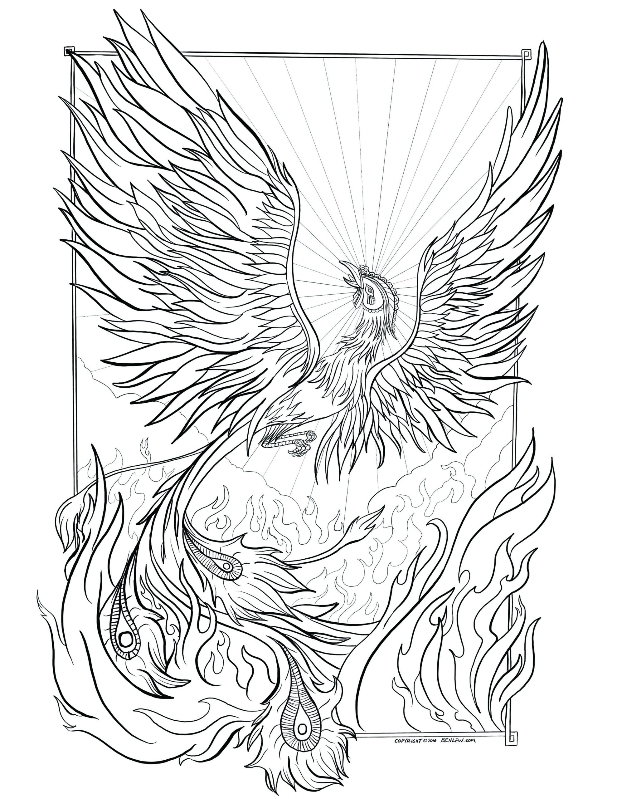 beautiful phoenix coloring pages coloring pages