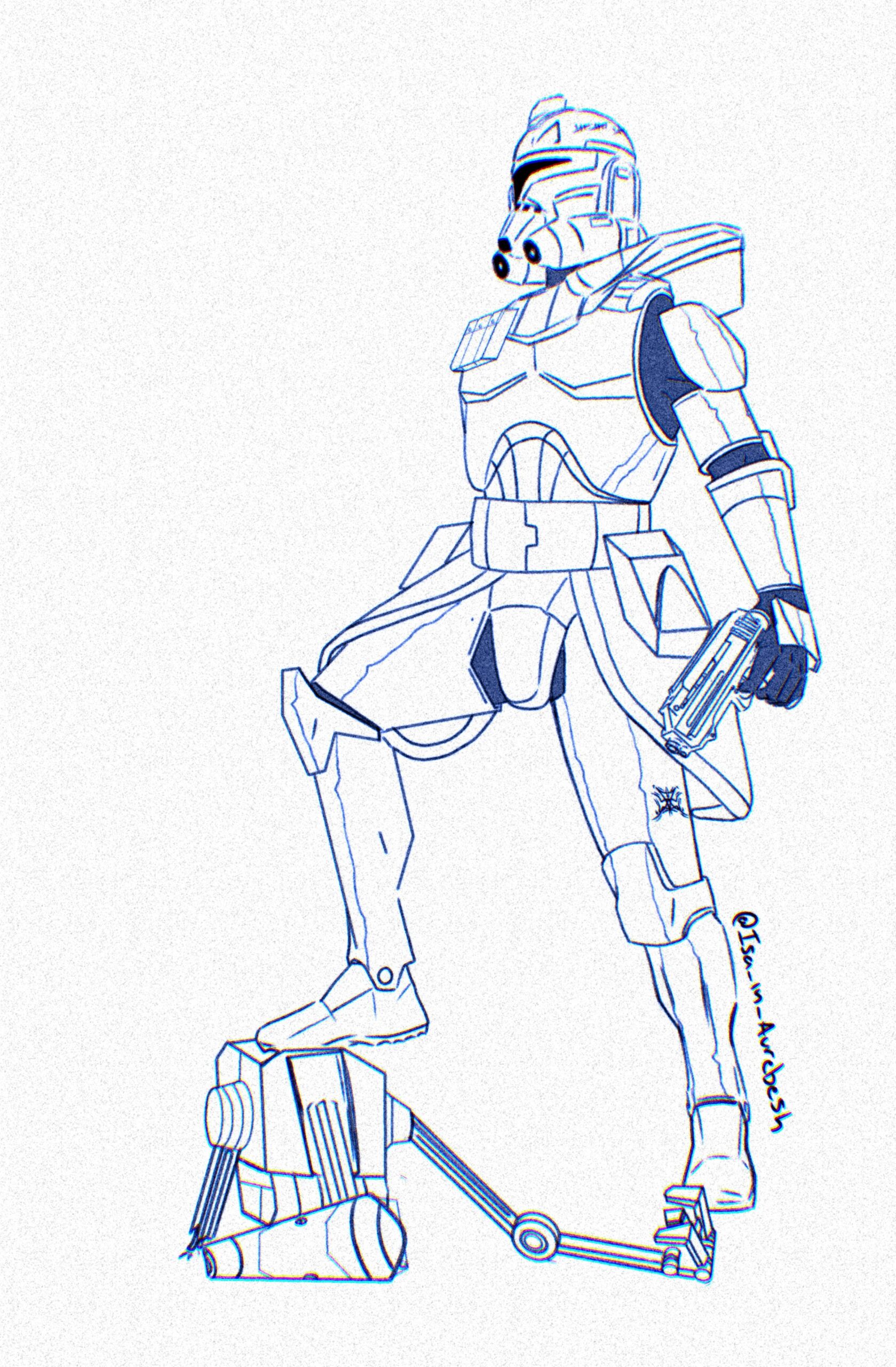 Captain Rex Printable Coloring Page