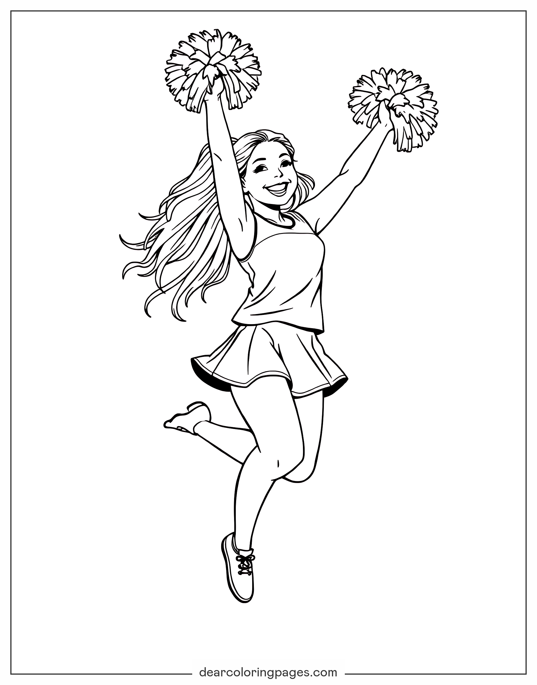 Cheerleader Coloring Pages Printable