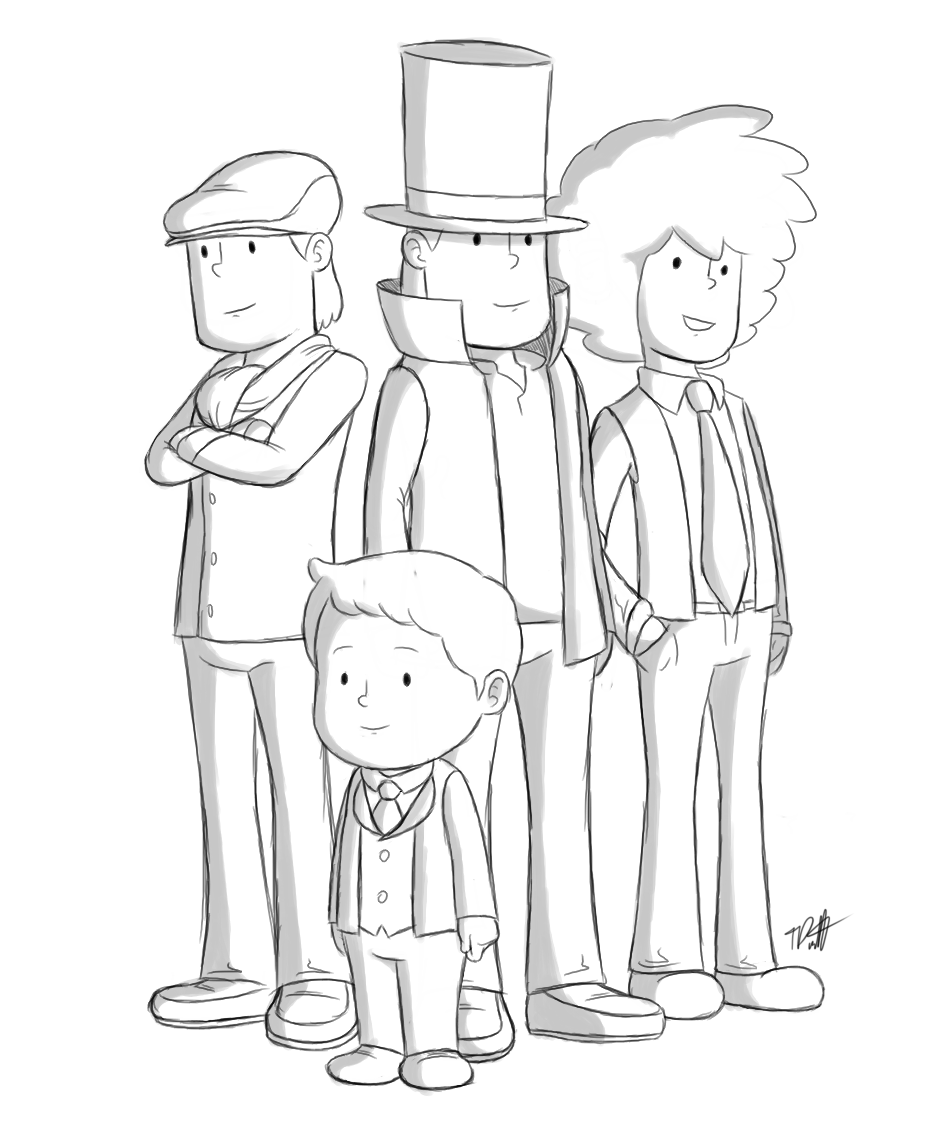 professor layton coloring pages