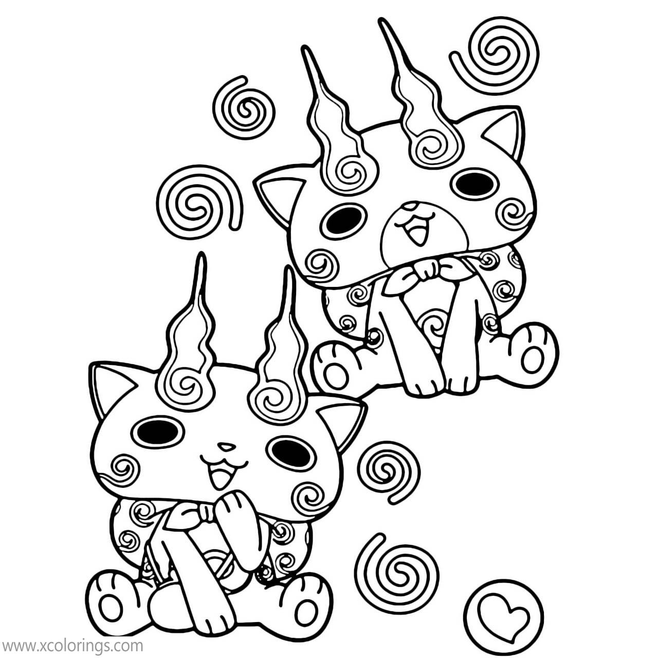 yo kai watch coloring pages character komasan komajiro xcolorings